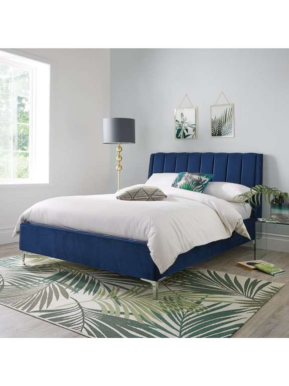 Michelle Keegan Phoebe Bed Frame & Headboard - Navy double £323.99 delivered @ Very