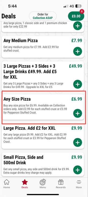 Papa Johns - Any size pizza at £6.99 - Collection only (Bristol)