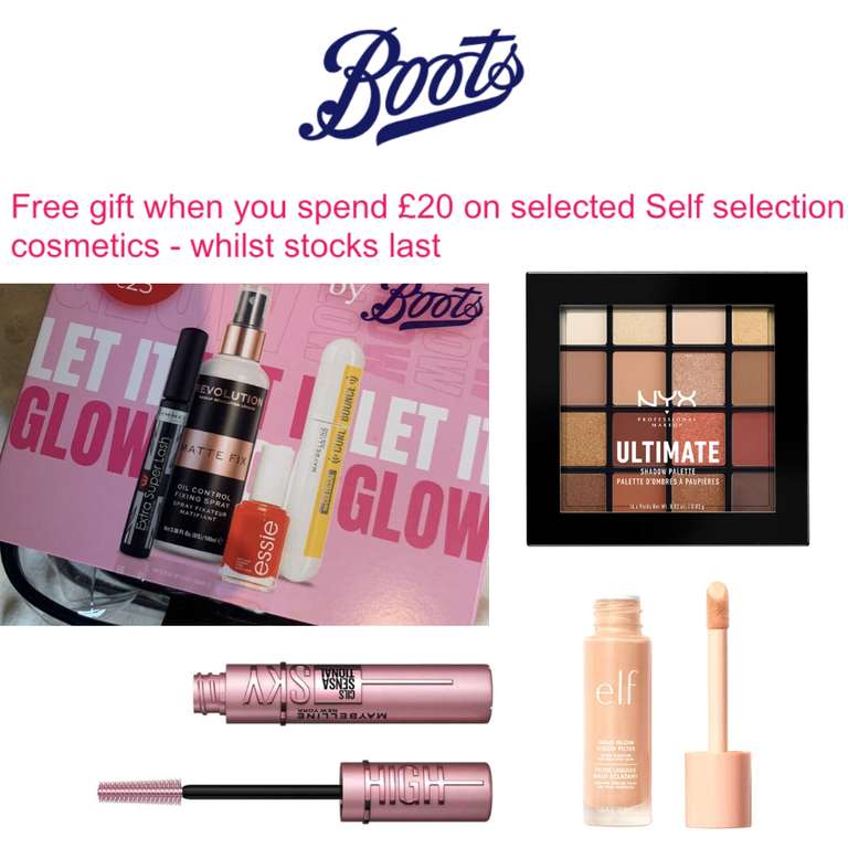Free Cosmetics Beauty Box worth £25! When you spend £20 on selected cosmetics - @ Boots