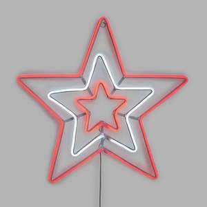 John Lewis Neon Neon Trio Star Christmas Light & Other Christmas Decorations On Offer