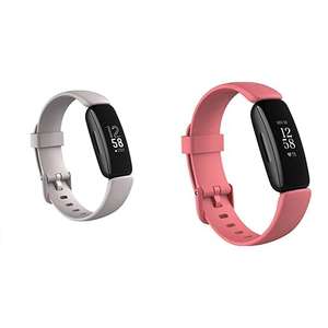 2 x Fitbit Inspire 2 Health & Fitness Trackers (Lunar White & Dark Rose) both with Free 1-Year Fitbit Premium Trial - £52.99 @ Amazon