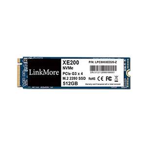 LinkMore XE200 512GB M.2 2280 PCIe Gen 3X4 Internal SSD, Solid State Drive, Up to 2500MB/s - £28.47 @ Amazon