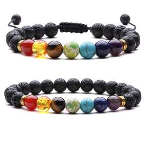 J.Fée Beads Natural 8mm Bracelets for Positivity Anxiety Chakra - £5.99 with voucher @ Anna River / Amazon