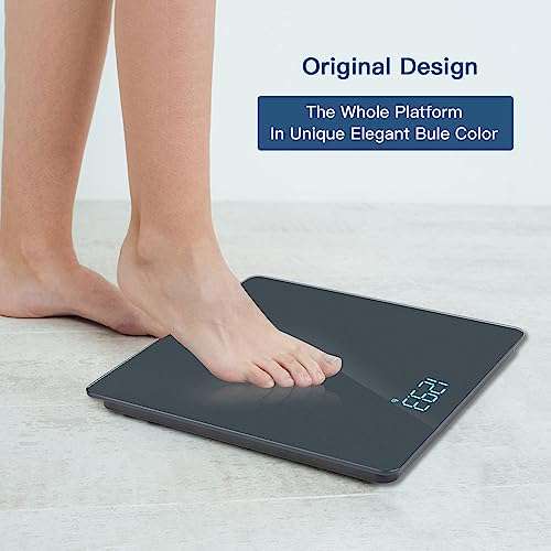 Homebuds Digital Bathroom Scales for Body Weight, Weighing Scales, Crystal Clear LED and Step-on - Sold by Homebuds FBA