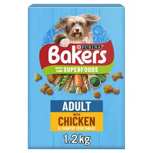 Bakers Dog Food Chicken And Vegetables 1.2Kg Clubcard Price + £1 off W/Code