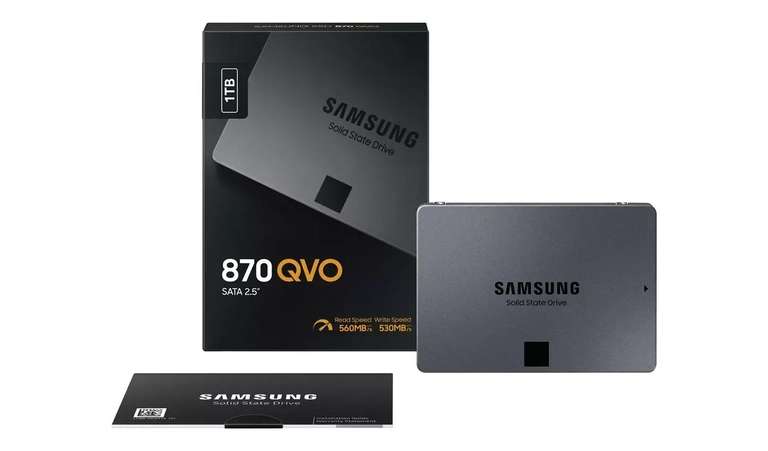 Samsung 870 QVO 1TB SSD Internal Hard Drive - £59.99 (£54.99 with £5 off sign-up code) @ Argos - Free Click & Collect