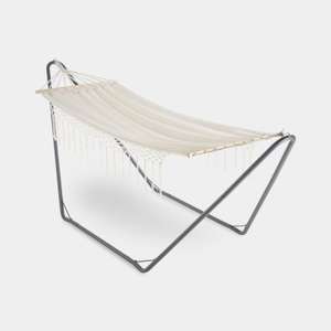 1 Person Boho Fringe Hammock with Stand - 2 Year Warranty - Use Code