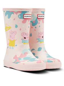 Hunter x Peppa Pig Children's Puddles Wellington Boots Rose Metal/Dragonfly Blue £25 (£2 collection / £3.5 delivery) @ John Lewis & Partners