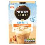 Nescafé Gold Iced Salted Caramel Latte 7 Sachets, 101.5g. 12 packs for £2.40 (84 sachets total) 20p each. @ Amazon Business