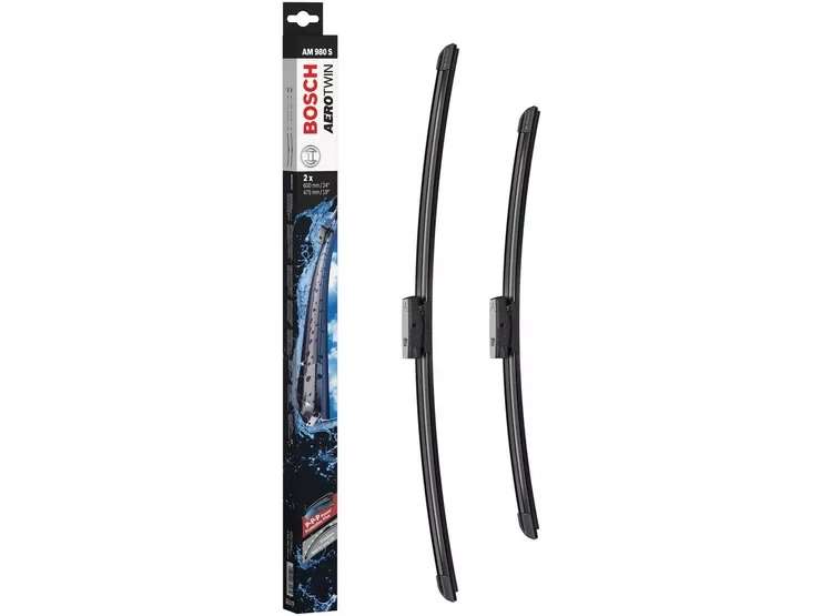 Bosch Aerotwin Multiclip Flat Wiper Blade Set AM980S, 600mm/475mm - W/Code (Free C&C)