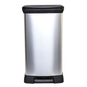 Curver 50 Litre Deco Pedal Bin - Silver £30 Free Click & Collect @ B&Q (Limited stores)