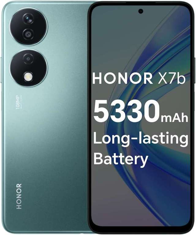 HONOR X7b Mobile Phone Unlocked, 108MP Triple Camera, 6.8" 90Hz Fullview Display, 6 GB+128 GB, Android 13, Dual SIM £134.99 with coupon