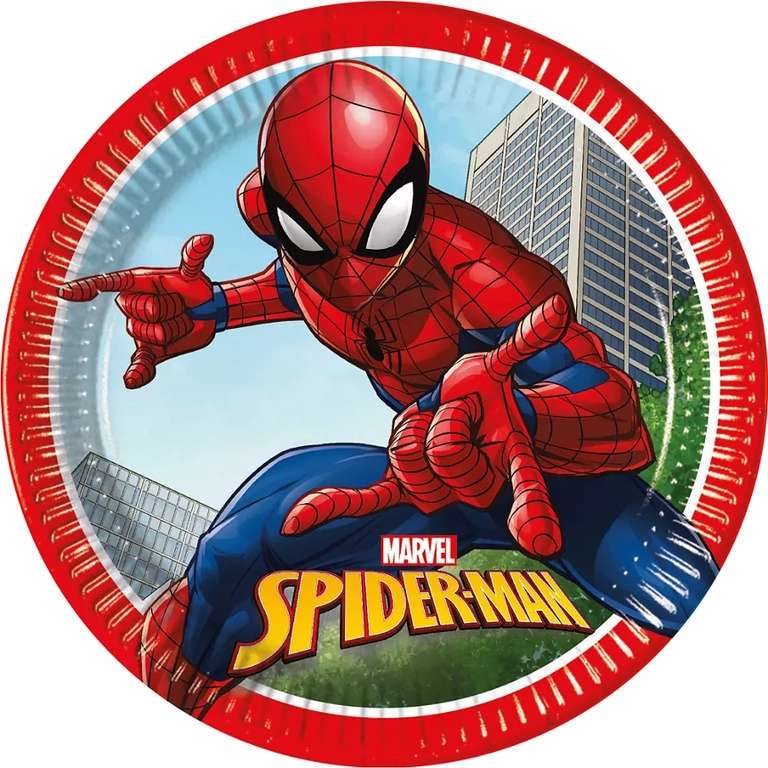 8X Marvel Spider-Man Paper Plates - Free C&C