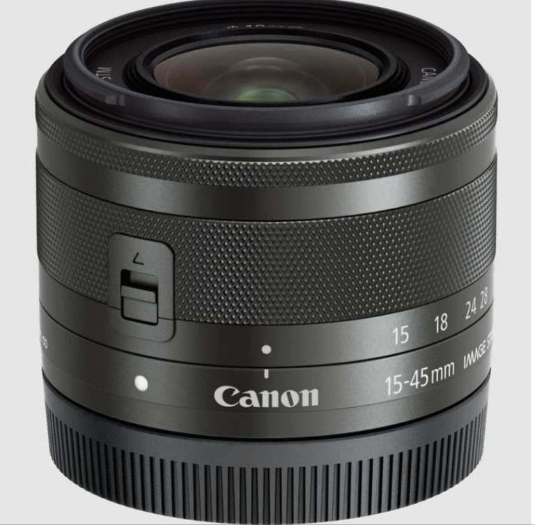 Canon EF-M 15-45mm f/3.5-6.3 IS STM Black/Graphite Lens [Refurbished - 24 Month Warranty]
