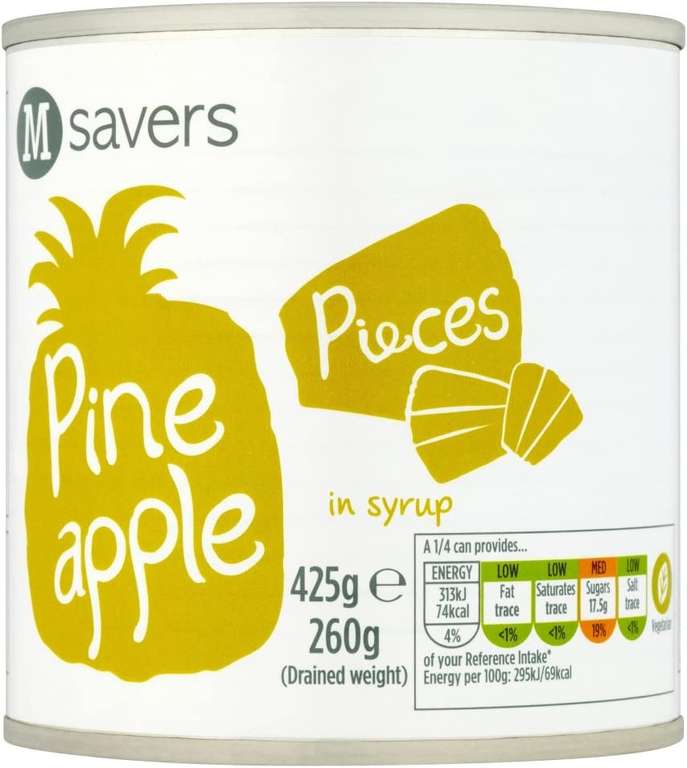 Morrisons Savers Tinned Pineapple Pieces 425gs - 37p Instore @ Morrisons (Chesterfield)