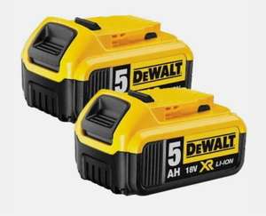 Genuine Dewalt DCB184 18v XR 5ah slide battery *TWIN PACK* - Powertoolmate