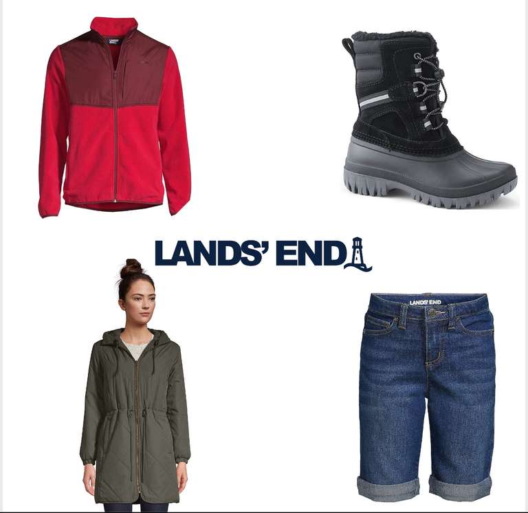 Lands End Sale Now Up to 90% off Men's, Women's & Children's + Free Delivery on £30 spend with code (Prices from £1)
