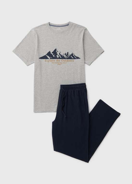Grey Mountains Pyjama Set, Size L & XXXL + 99p C&C