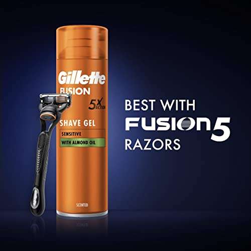 Gillette Fusion5 Ultra Sensitive Shaving Gel for Men, 200 ml, £2 @ Amazon (£1.70/£1.80 subscribe and save)