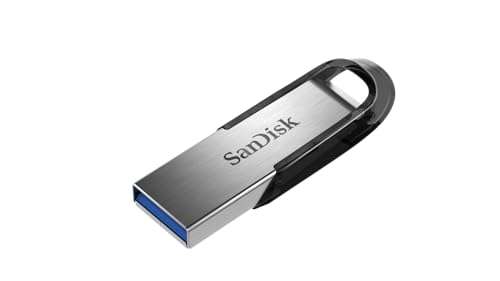 SanDisk Ultra Flair 128GB, USB 3.0, 150MB/s Read, Durable, Sleek Metal Casing, Silver/Black @ EU-Tech / FBA