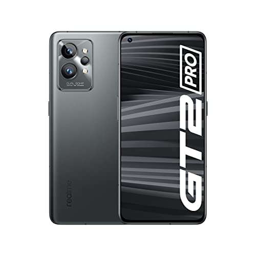 realme GT 2 Pro 5G, 12+256GB, Steel Black, Sim Free Unlocked Mobile Phone, Snapdragon 8 Gen 1, 5000mAh Massive Battery, 65W SuperDart Charge