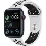 Grade A+ like new Apple Watch SE 2nd Gen GPS & Cellular 40mm Midnight Case with Pure Platinum/Black Nike Sport Band (Renewed)