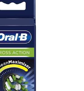 Oral-B CrossAction Toothbrush Head Black Edition with CleanMaximiser Technology, 4 Pack £10 Free Collection @ Boots