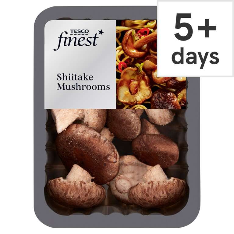 Tesco Finest Shiitake Mushrooms 125G (clubcard price)