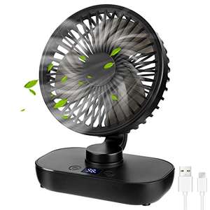 zerotop Oscillating Fan, 5 inch Mini USB Table Fan 2000mAh Battery w/voucher - Sold by LIQIONG LIMITEDJJNHN FBA