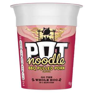 Pot Noodle BBQ Pulled Pork Standard Noodle, 90g - 60p @ Amazon