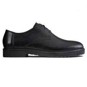 Clarks Ashcroft Black Leather Shoes (Sizes 9 / 9.5 / 10) - £31.20 With Code + £1 Delivery @ Clarks Outlet