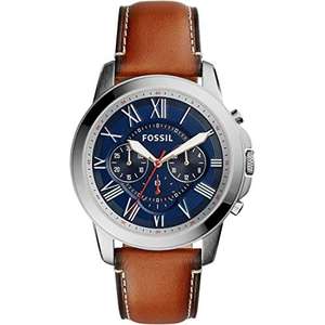 FOSSIL Grant Watch for Men, Water Resistant Quartz Chronograph Movement with leather strap sold by The Fossil Store