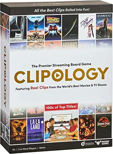 Clipology - The Premier Streaming Board Game Featuring Real Clips From The World's Best Movies & TV Shows £6.25 @ Amazon