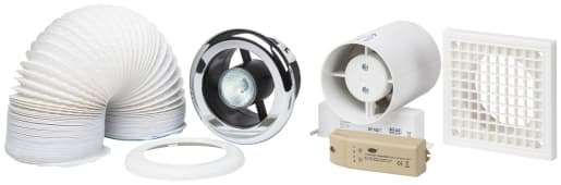 Manrose In-Line Shower Light Kit with Timer - White 100mm £5 (Free Collection Limited Stores) @ Wickes