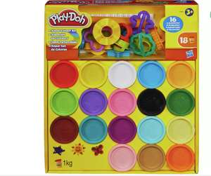 Play-Doh Super Colour Kit 18 colours, 16 tools and accessories Now £6.40 with Code + Free Click and collect From Argos