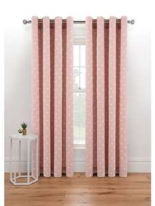Pink Polka Dot Eyelet Curtains W66 x D54 £13.50 free click and collect George (Asda)