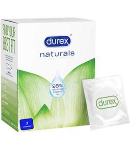 Durex Naturals Condoms 3 Pack 55p @ Superdrug The Parade Leamington Spa