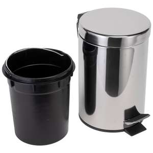 Croydex 3 Litre Stainless Steel Pedal Bin - £4 (free click & collect) @ Wickes