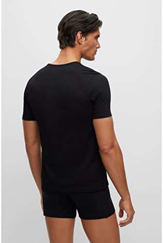 BOSS Mens 3 Pack Classic T-Shirt Regular Fit Short Sleeve (Black) - £18.50 @ Amazon