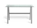 Habitat Mirano Office Desk - Clear Glass Now £39 with Free Click and Collect From Argos