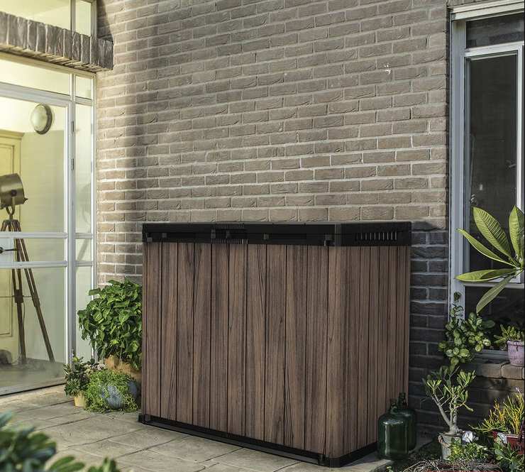 Keter Rosewood 4ft 7" x 2ft 8" (1.4 x 0.82m) 1,150 Litre Horizontal Storage Shed