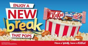 KitKat Chunky Salted Caramel Popcorn 42g Bars are 6 For £1 @ Farmfoods, Ashton-under-Lyne