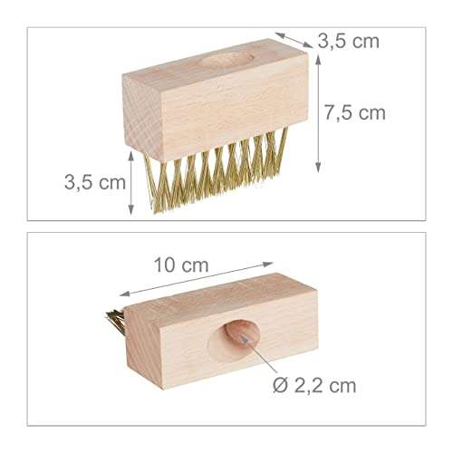 Relaxdays Joint Brush, Wire Brushes, Replacement Heads, Weeding, Moss Removal, Wall (Set of 2 ) - £2.53 @ Amazon