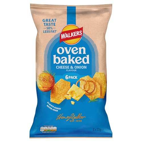 Walkers oven baked crisps 6 pack Cheese & onion / Ready salted - Swallonest Sheffield store