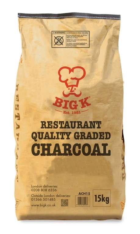 BIG K 15kg Dura Restaurant Grade BBQ Charcoal (ACH15) £21.75 With MyMorrisons Exclusive Card Instore @ Morrisons