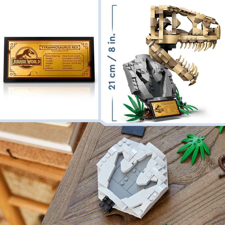 LEGO Jurassic World Dinosaur Fossils: T. rex Skull Toy