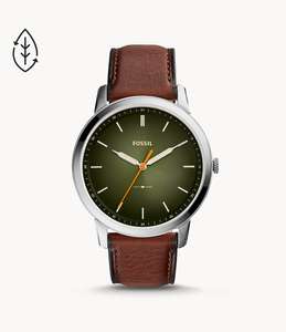 The Minimalist Three-hand Luggage Eco Leather Watch - £36.72 (With Extra 20% Off At Checkout + Newsletter Code) + Free Shipping - @ Fossil