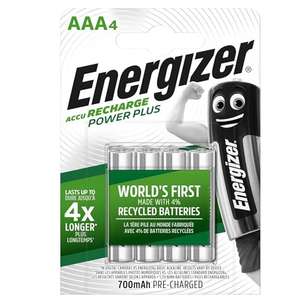 8 x Energizer Rechargeable Batteries AAA, Recharge Power Plus, (4 Pack x 2) (700 mAh) dispatches and sold by Trade-Bay