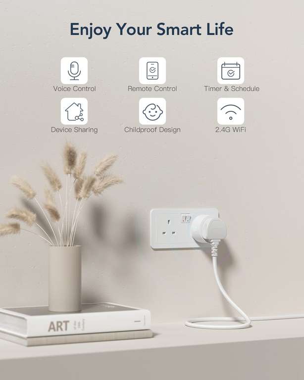 Smart Plug Mini GNCC WiFi Plugs Works with Alexa, Google Home, Smart Socket Wireless Remote Control Timer Plug, Sold by Kalado FBA