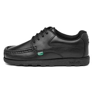 Kickers Fragma Boys Lace Up School Shoe in Black size 4
